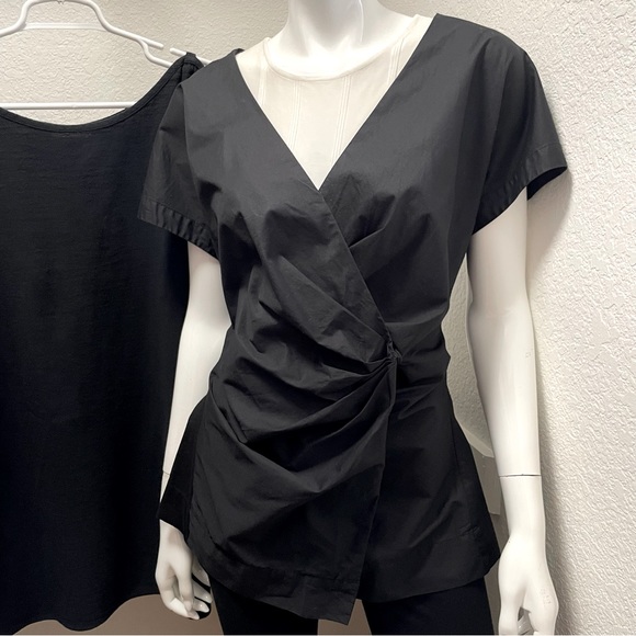Soft Surroundings Two Blouse Bundle Fitted and Relaxed, Cotton in Black | Sz L - Picture 3 of 11
